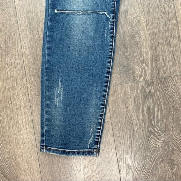 Revolve One Teaspoon Freebirds Skinny Jeans Crop Blue indigo Zipper straight leg - Picture 6 of 16